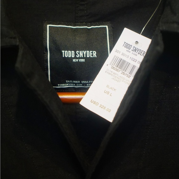 Todd Snyder Black Embroidered Chore Coat - Picture 4 of 5